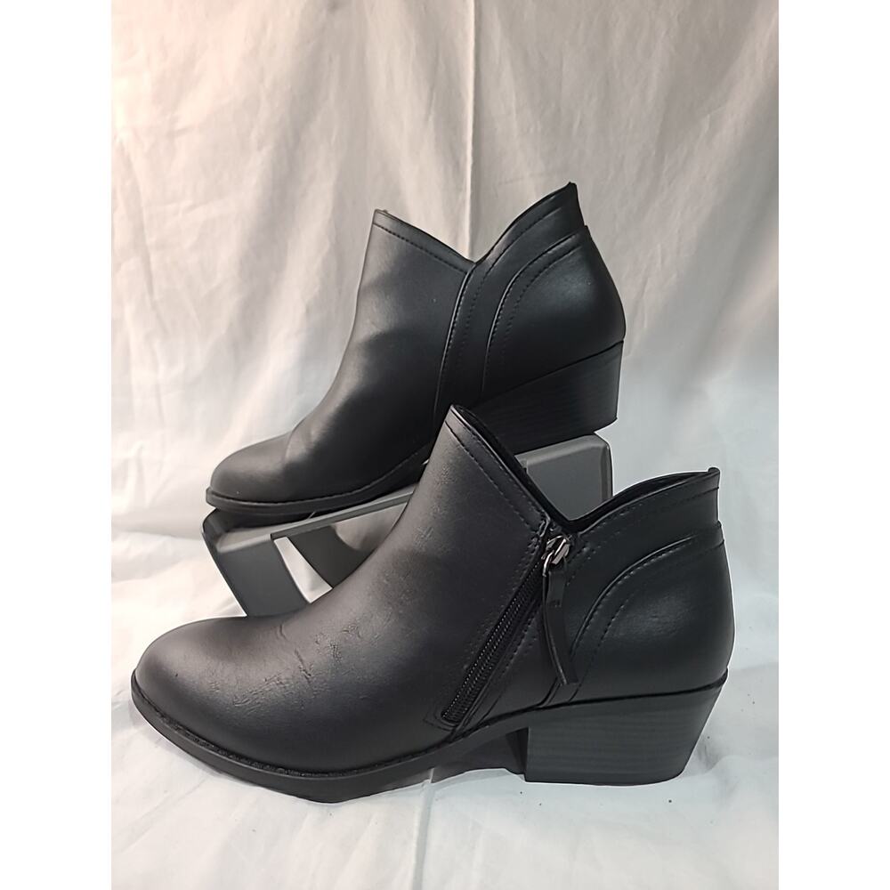 Seychelles Zip Leather Ankle Bootie Pointed Toe Boots Black Size 11